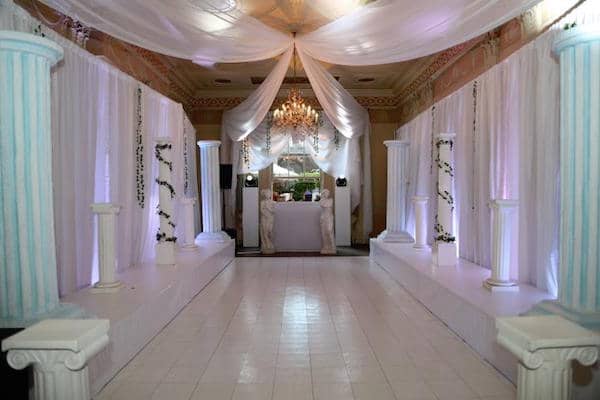 white staging hire in london image