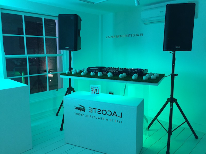 PA system, CDJs and Mixer Hire for Lacoste London