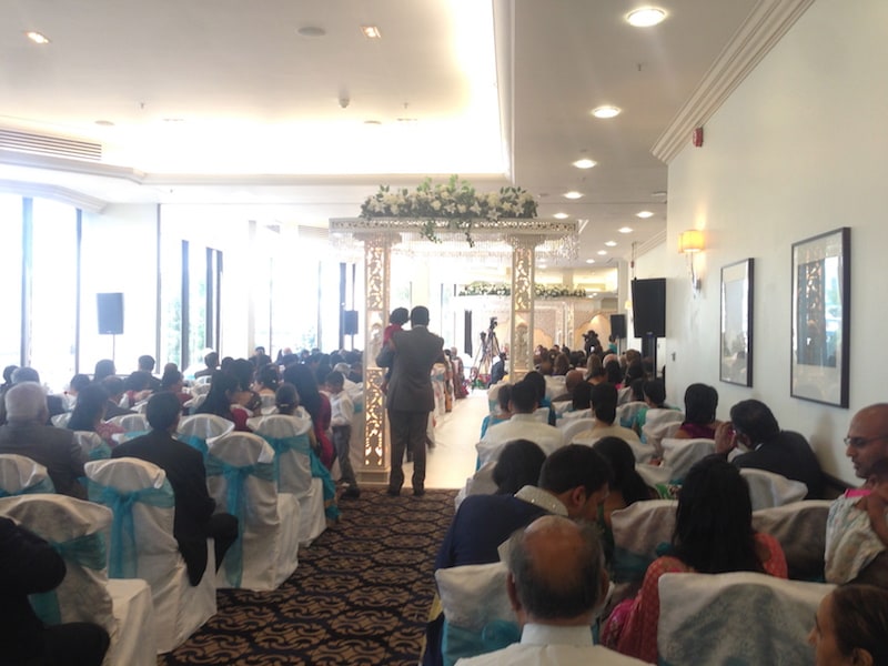 White Carpet and PA system for Mandap at Guoman Hotel London