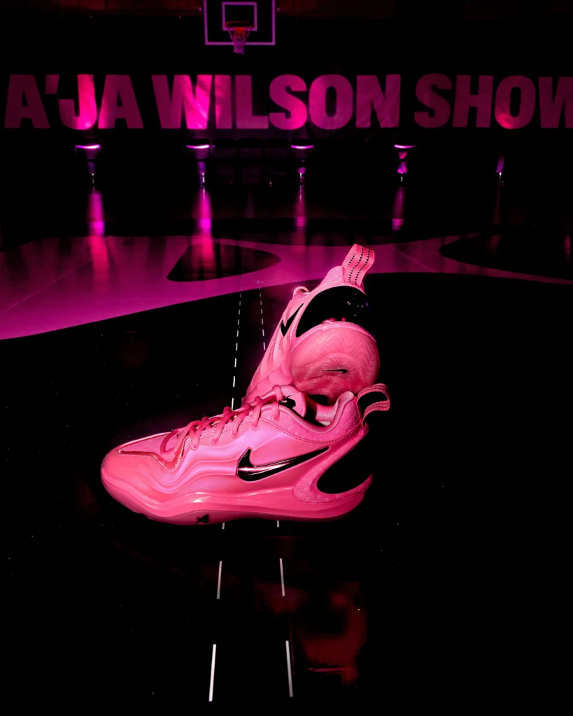 Nike A’Two signature basketball shoe displayed at launch event