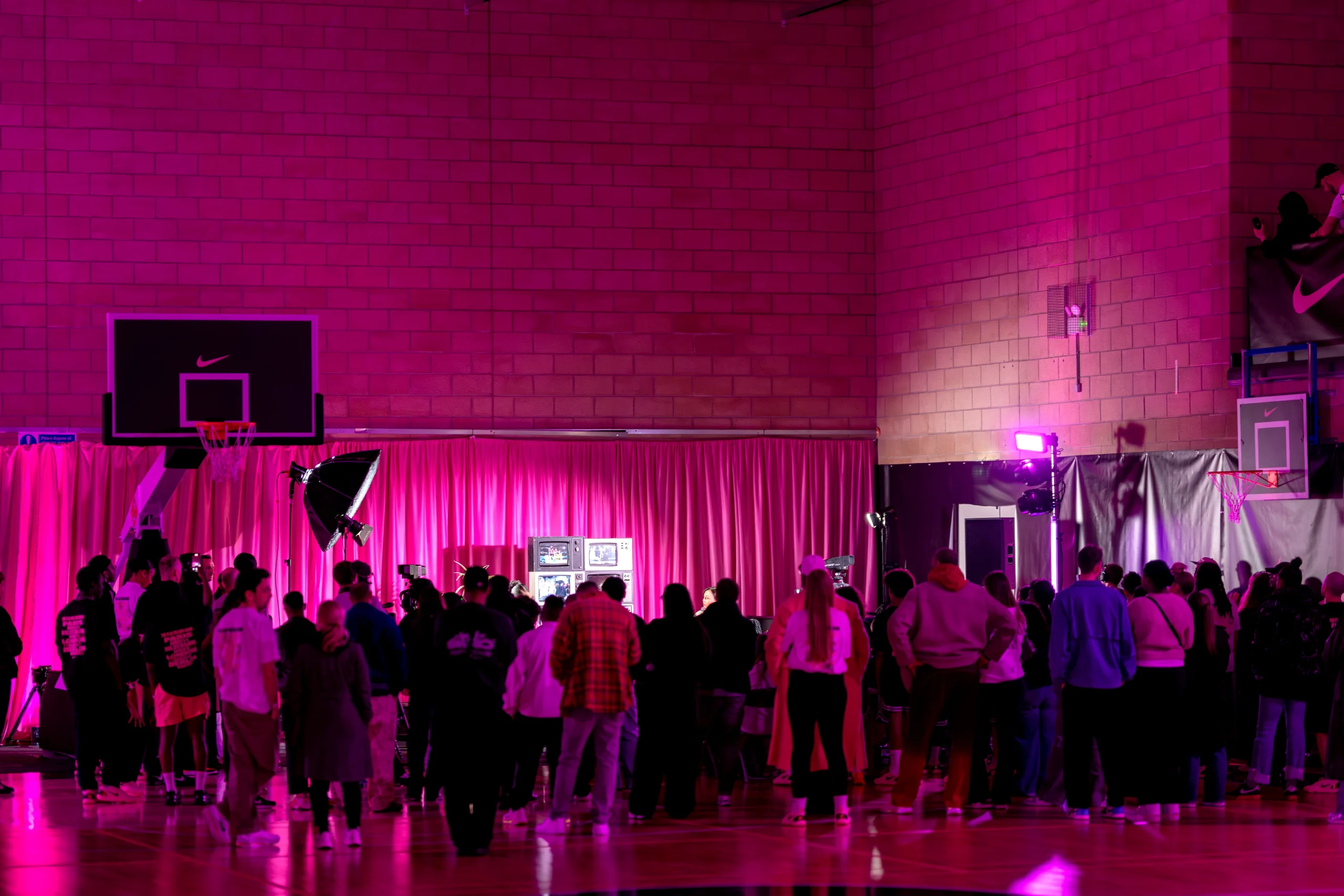 Audience attending Nike basketball event in London