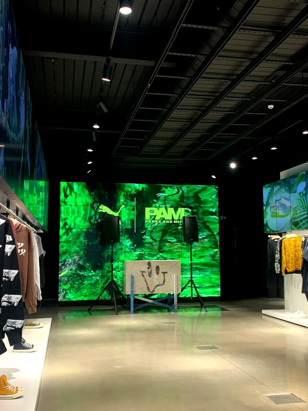 Retail brand activation and DJ setup for PAM at 18montrose store in London
