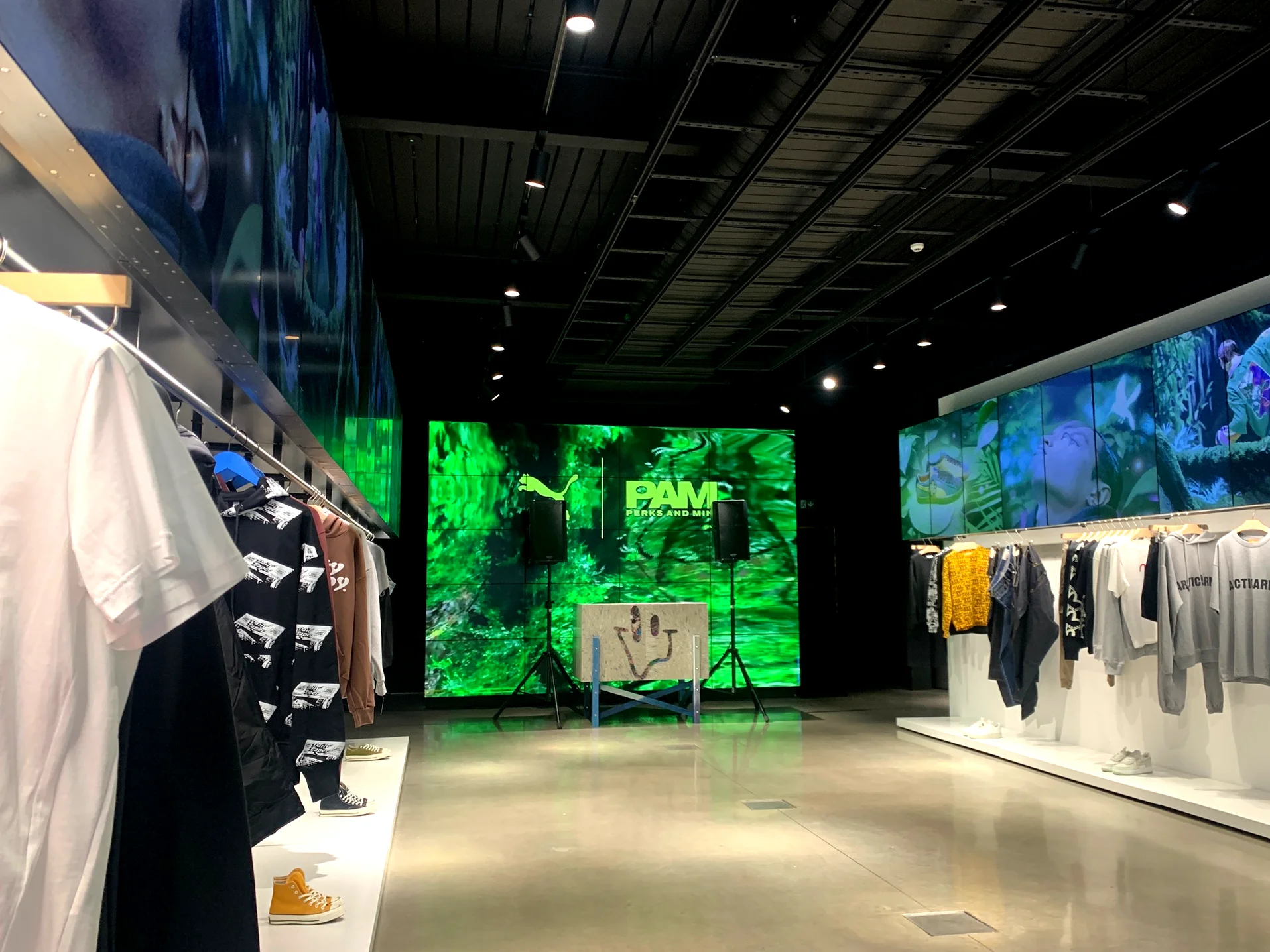 Retail brand activation and DJ setup for PAM at 18montrose store in London