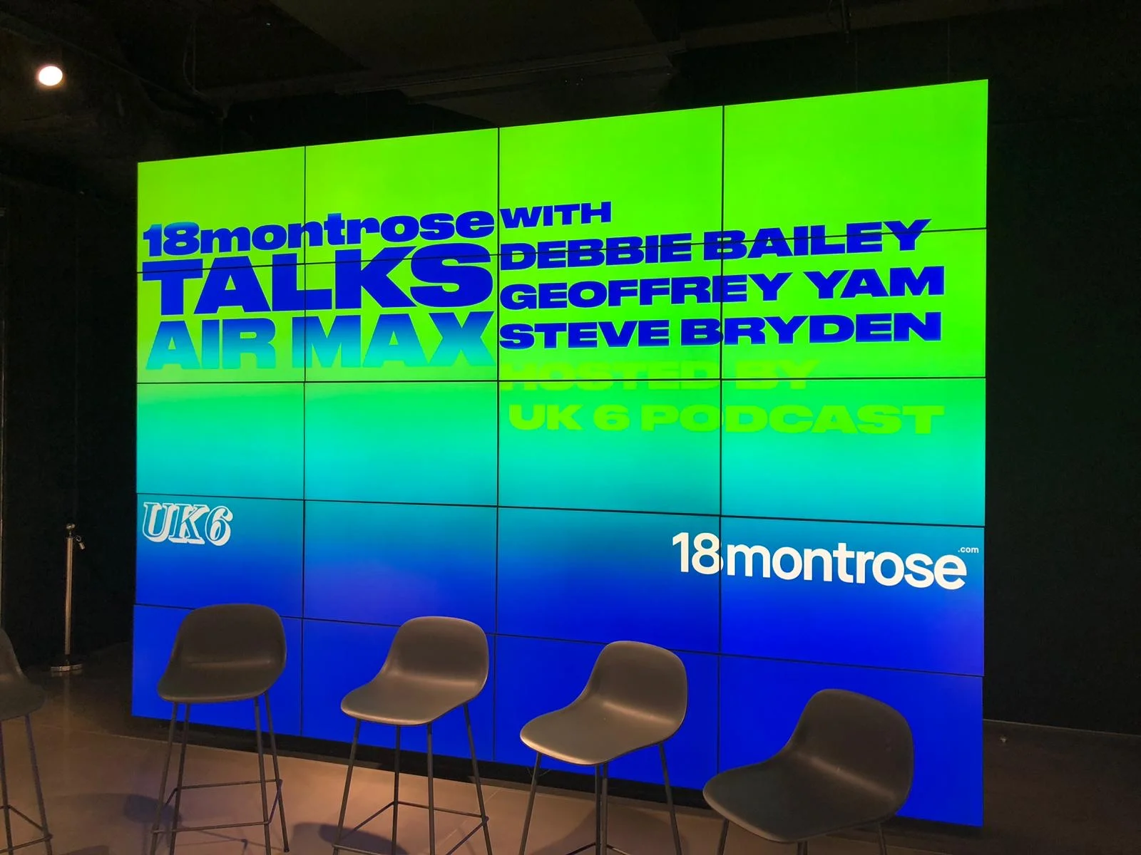 LED video wall installation for branded panel talk and retail activation event in London