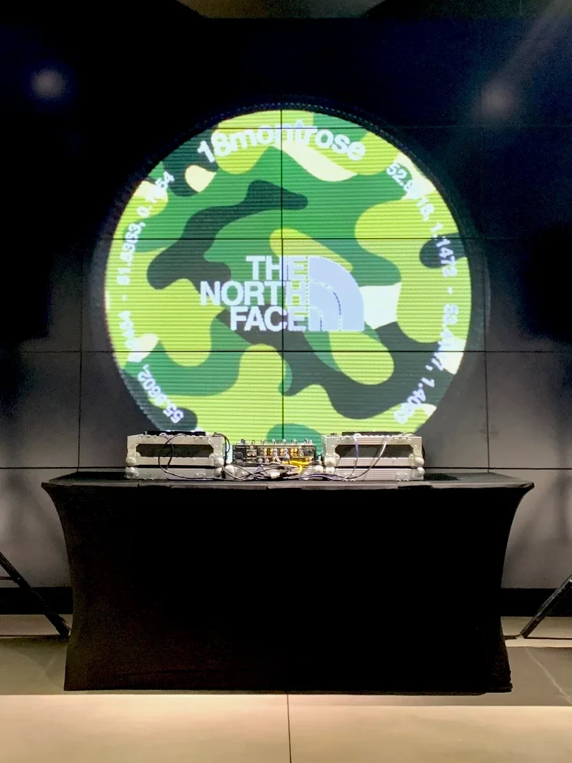 AV production and DJ setup for The North Face x 18montrose event in London