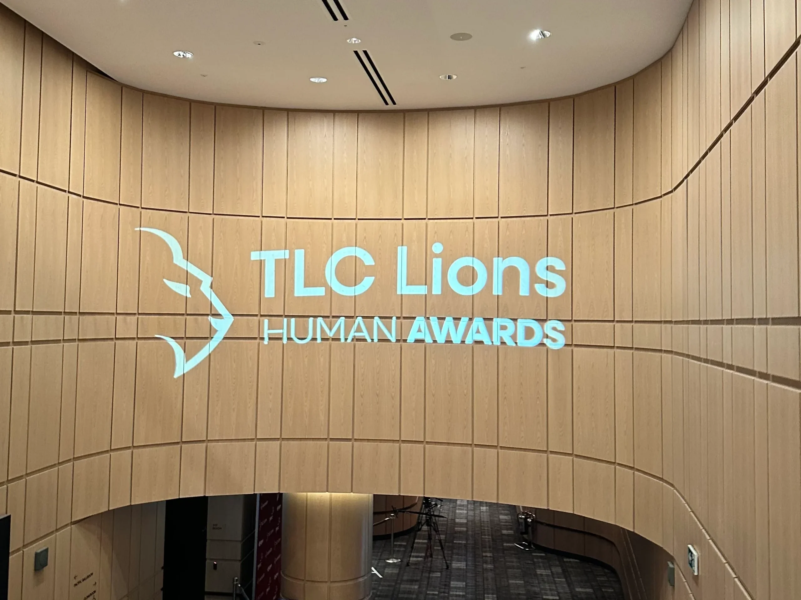 Corporate logo projection for the TLC Lions Human Awards event