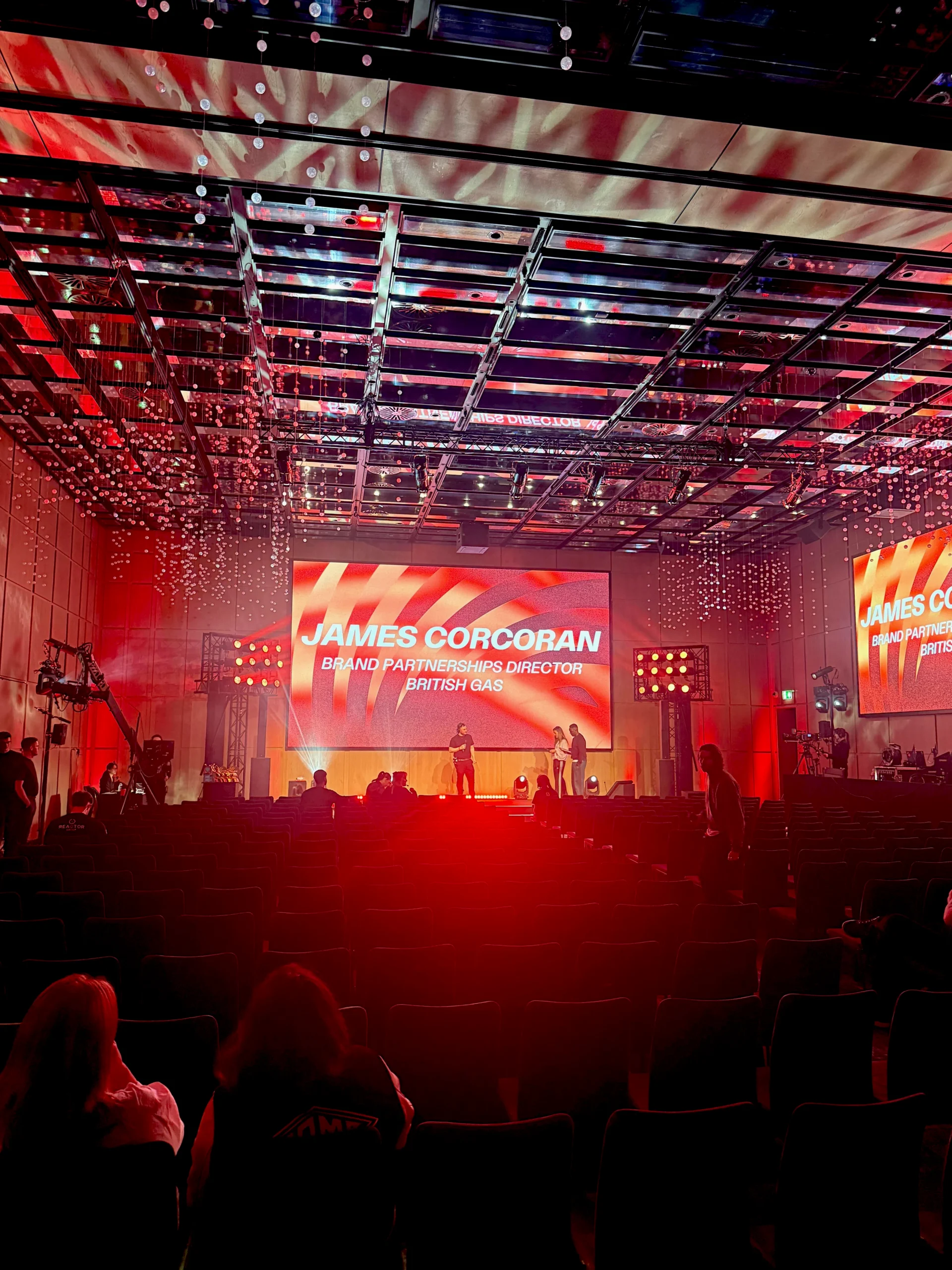 Live stage production, lighting and screens during the WSL Football Awards